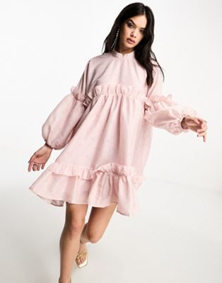 Розовое платье мини из органзы Dream Sister Jane Sister jane