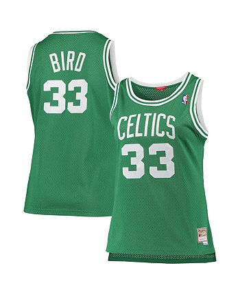 Women's Larry Bird Kelly Green Boston Celtics Plus Size Swingman Jersey Mitchell & Ness