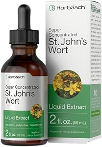 Horbäach St Johns Wort Tincture | 2 Oz | Alcohol Free | Vegetarian, Non-GMO, Gluten Free Liquid Extract Horbäach