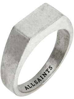 Прямоугольное плоское кольцо-печатка AllSaints