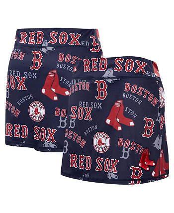 Women's Navy Boston Red Sox Toss Logo Lux Skirt Pro Standard