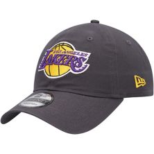 Men's New Era Charcoal Los Angeles Lakers Team 2.0 9TWENTY Adjustable Hat New Era