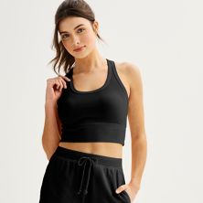 Juniors' SO® High Scoopneck Cropped Tank SO