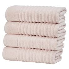 Madelinen® 4-Piece Zero Twist Combed Cotton Textured Bath Towel Set Madelinen