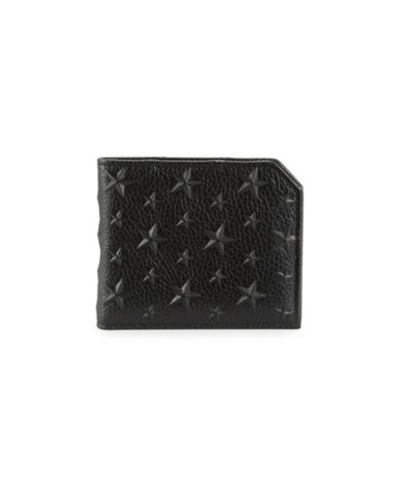 Кожаный бумажник с украшением в виде звезды в два сложения Jimmy Choo