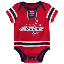 Красное боди для новорожденных Washington Capitals Hockey Pro Outerstuff