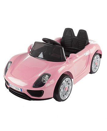 Поездка на спортивном автомобиле Моторизованная электрическая игрушка на аккумуляторной батарее с дистанционным управлением, MP3 и USB, подсветкой и звуком от Lil Rider Pink Lil Rider