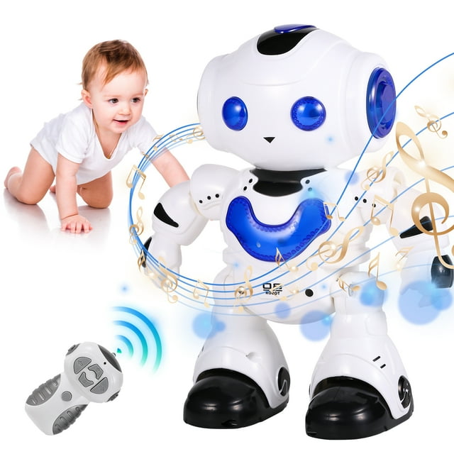 Ant Class Walking Dancing Robot Toys for Kids, RC Robot with LED Lights & Music, Smart Interactive Electronic Robot Toy for Toddler Boys Girls,606-2 Ant Class