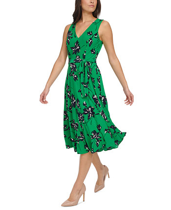 Женское платье миди Camille с цветочным принтом и искусственным запахом Tommy Hilfiger