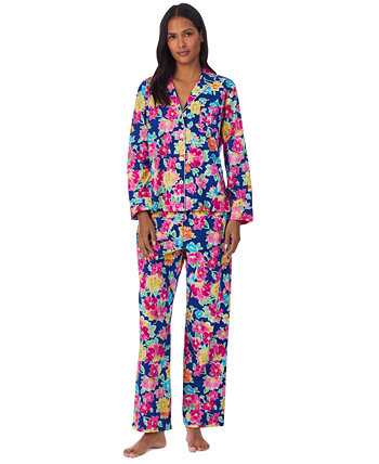 Пижамный комплект из плетеной ткани с воротником-стойкой Ralph Lauren