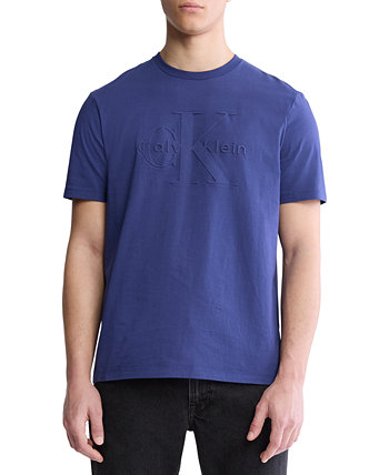 Men's Regular-Fit Embossed Monogram Logo Graphic T-Shirt Calvin Klein
