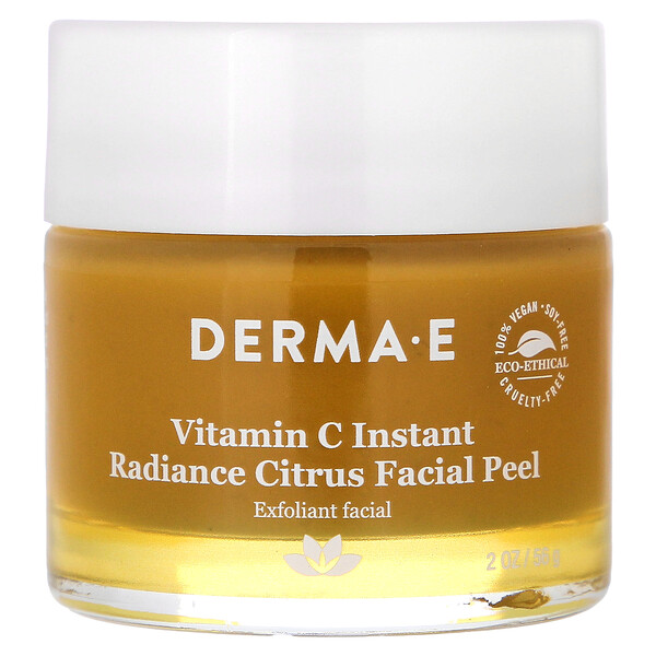 Цитрусовый пилинг для лица Instant Radiance с витамином С, 2 унции (56 г) Derma E