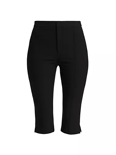 Crepe Pintuck Slim-Fit Capri Pants Vince