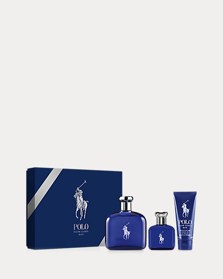 ralph lauren men's polo blue 3 piece set