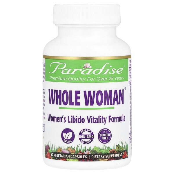 Whole Woman, Формула повышения либидо для женщин, 60 вегетарианских капсул Paradise Herbs
