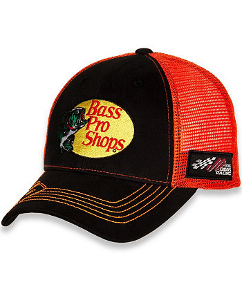 Men's Black, Orange Martin Truex Jr Bass Pro Shops Adjustable Hat Joe Gibbs Racing Team Collection