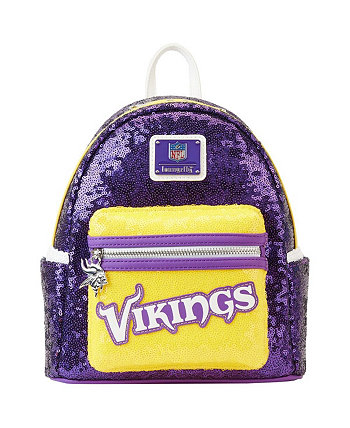 Мужской и женский мини-рюкзак Minnesota Vikings с пайетками Loungefly