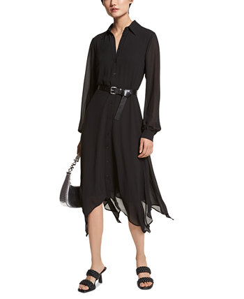 Женское платье-рубашка миди с платком и подолом Michael Kors