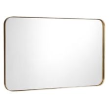 Настенное прямоугольное зеркало в металлической раме Slickblue