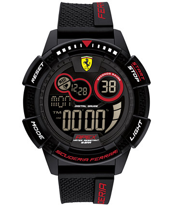 Мужские часы Digital Apex Superfast с черным силиконовым ремешком 48 мм Ferrari