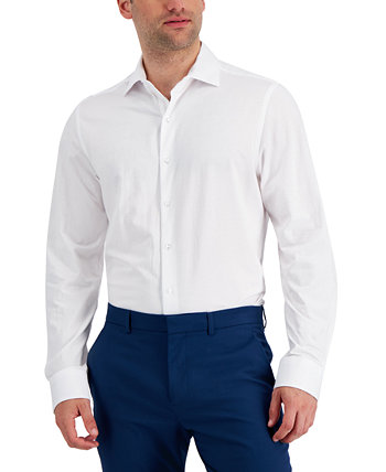 Мужская классическая рубашка Slim Fit из эластичного однотонного пике, созданная для Macy's Bar III