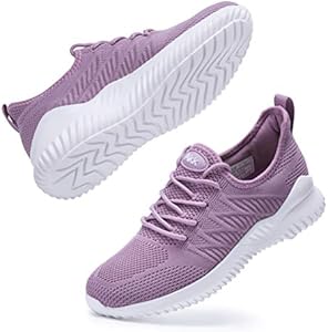 Womens Walking Tennis Shoes - Slip On Memory Foam Lightweight Casual Sneakers for Gym Travel Work Akk