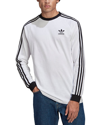 Мужская приталенная футболка с длинным рукавом Adicolor Classics с 3 полосками Adidas