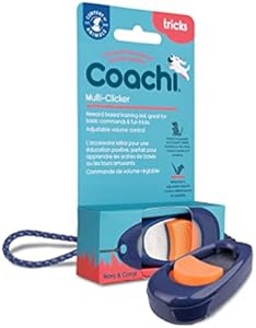 Coachi Multi-Clicker, Dog Accessory, Volume Control with 3 settings, Easy to Click, Adjustable Wrist Strap, Dog Clicker, For Dog Training, Including Sensitive Dogs and Puppies Company of Animals