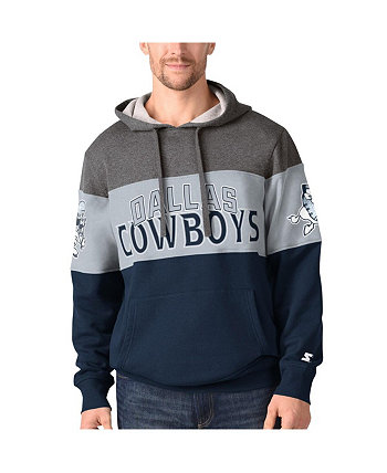 Men's Charcoal Dallas Cowboys Throwback Extreme Pullover Hoodie Starter