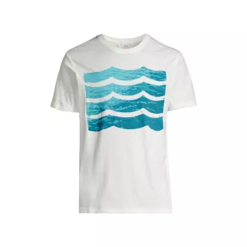 Хлопковая футболка с волнами Балтийского моря Sol Angeles