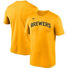 Men's Nike Gold Milwaukee Brewers Wordmark Legend T-Shirt Nike