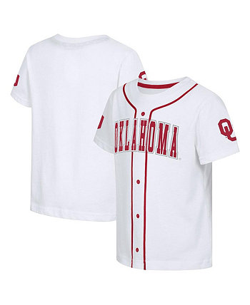 Белая бейсбольная футболка Oklahoma Earlys Buddy для мальчиков и девочек для малышей Colosseum