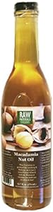 RAW Materials - RAW Virgin Macadamia Nut Oil - Unbleached - Cold Pressed - GMO FREE - 12.7oz. - Great for Cooking / Baking Raw Materials