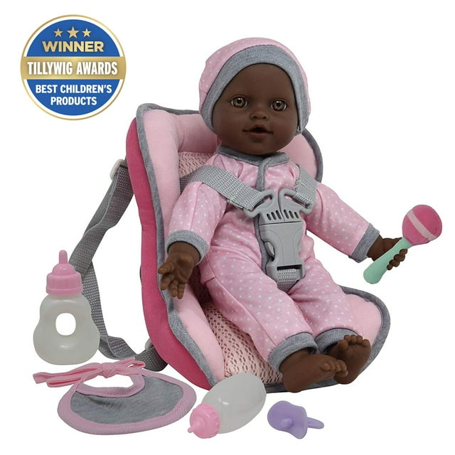 The New York Doll Collection African American Doll Travel Playset with 12 inch Soft Body Doll The New York Doll Collection