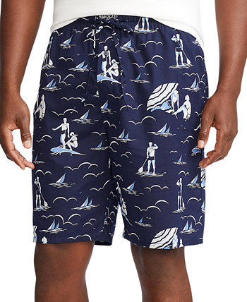 Мужские плетеные пляжные пижамные шорты с принтом Ralph Lauren