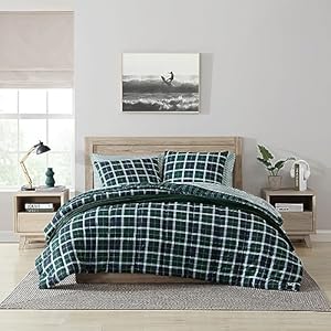 Nautica - Twin Comforter Set, Luxuriously Soft Seersucker Textured Bedding with Matching Sham, Wrinkle-Free Striped Home Decor, Dorm Room Essentials (Bradlee Blue, Twin) Nautica