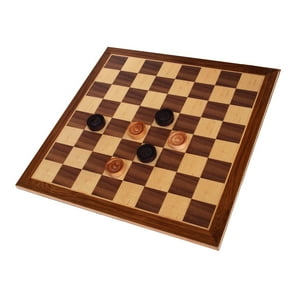 WE Games Old School Brown and Natural Wooden Checkers Set -11.75 in. WE Games