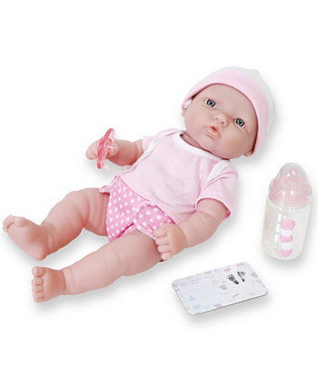 La Newborn Nursery 12" Caucasian Baby Doll Set, 7 Pieces JC Toys