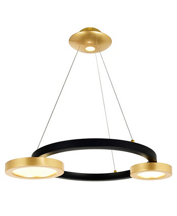 4" Metal Deux Lunes LED Chandelier CWI Lighting