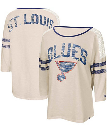 Женская футболка Oatmeal St. Louis Blues Highlight с рукавами 3/4 Starter