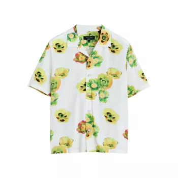 Рубашка с короткими рукавами Avery Negative с цветочным принтом Rag & Bone