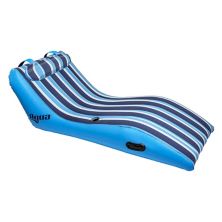 Aqua Leisure Ultra Cushioned Comfort Lounge Inflatable Pool Float with Pillow Aqua