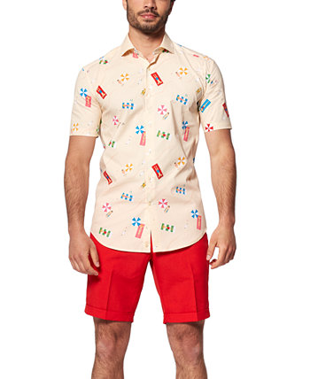 Мужская рубашка с короткими рукавами и рисунком Beach Life OppoSuits
