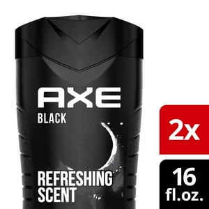 Axe Black Refreshing Long Lasting Men's Body Wash Twin Pack, Frozen Pear & Cedarwood, 16 fl oz Axe