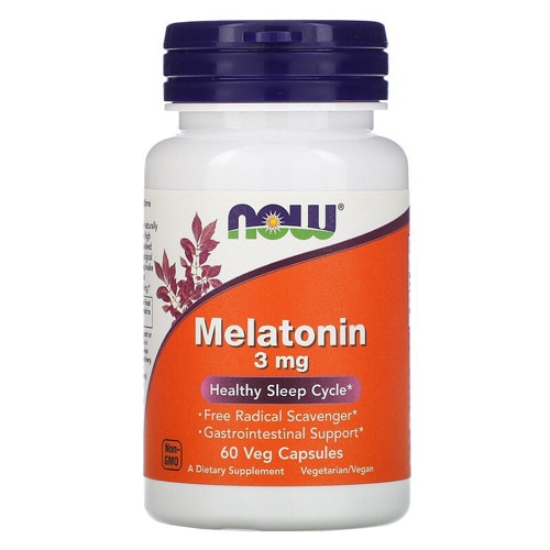 Мелатонин - 3 мг - 60 вегетарианских капсул - NOW Foods NOW Foods