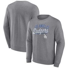 Мужской пуловер с логотипом Fanatics Heather Grey Los Angeles Dodgers Simplicity Fanatics