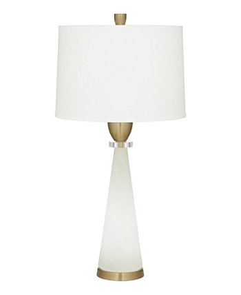 Faux Alabaster Glass with Warm Brass Table Lamp Pacific Coast