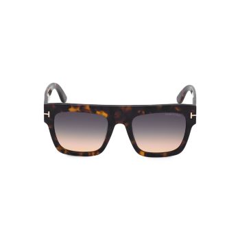 Гавана &amp; Квадратные солнцезащитные очки Gradient Smoke 52MM Tom Ford
