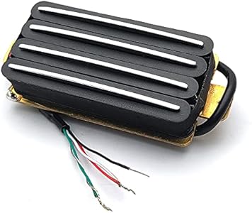 SAPHUE 2-Dual Blade Electric Guitar High Output Track Type Four Coil Humbucker Pickup Black SAPHUE