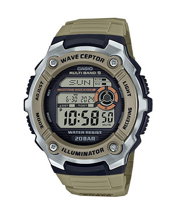 Мужские цифровые часы из каучука с коричневым покрытием, 47,7 мм, WV200R-5A Casio